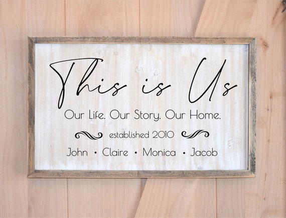 This Is Us Wood Sign Wooden Welcome Sign Welcome Door Sign Etsy