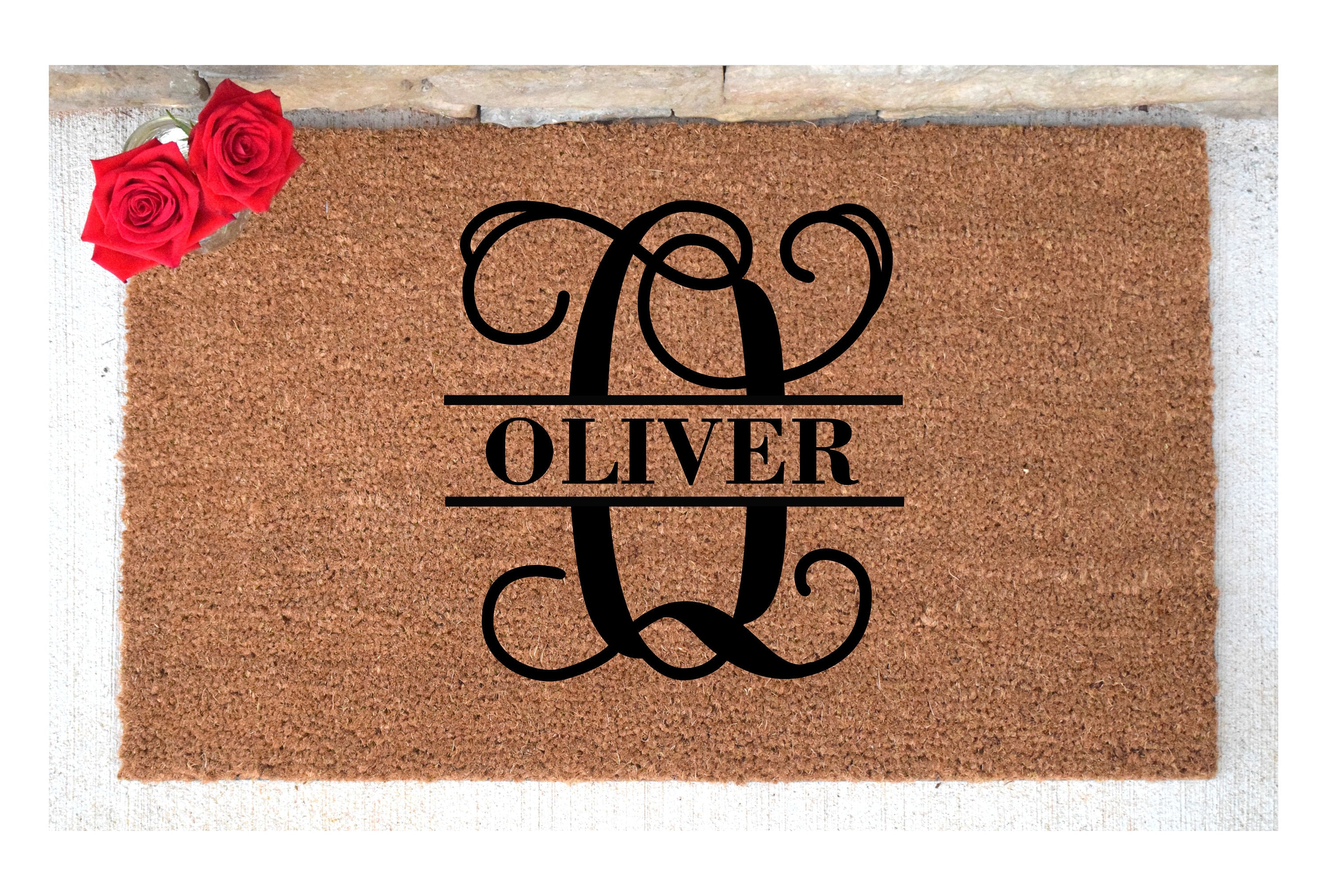 Monogram Doormat Personalized Door Mat Custom Mat Etsy