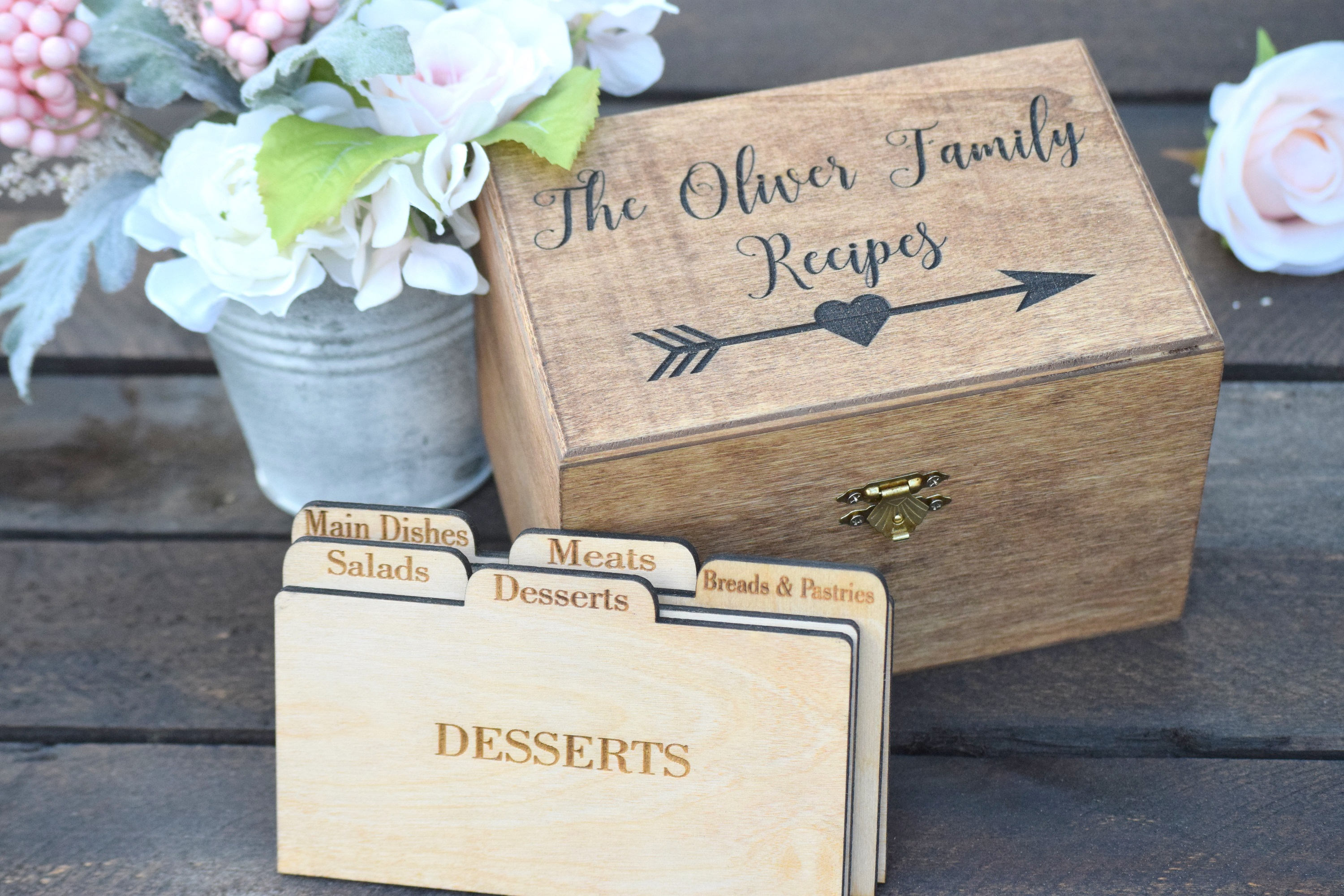 Recipe Box Personalized Recipe Box Housewarming Gift Etsy UK