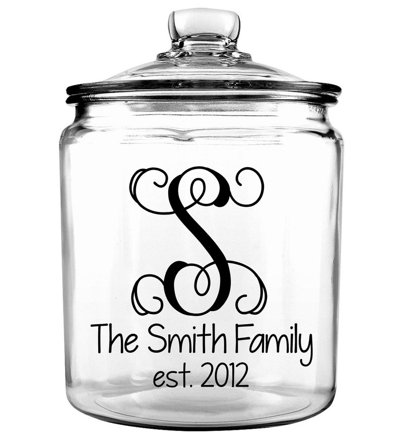 Personalized Cookie Jar Personalized Treat Jar Wedding Etsy