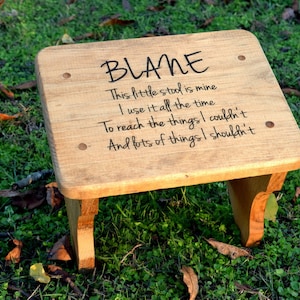 Personalized Kids Stepping Stool Rustic Decor Children's Step Stool Bathroom Stool Wood Stool For Kids Gift for Kids Step Stool image 1