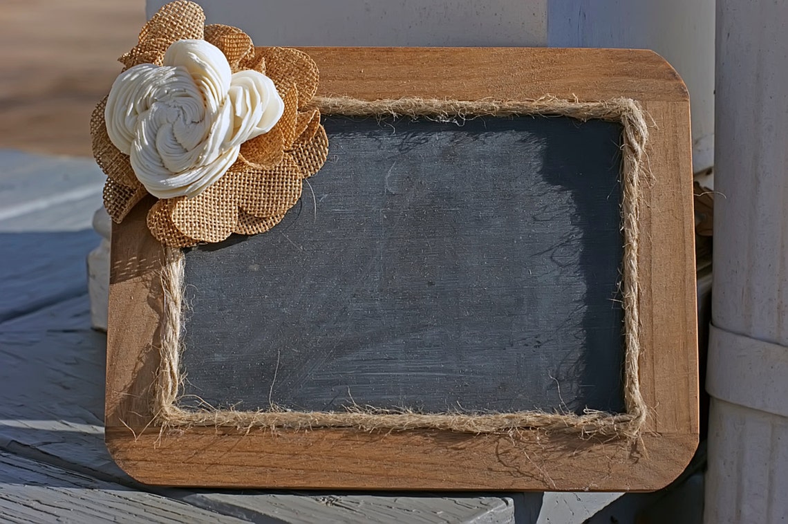 Framed Rustic Chalkboard Sign 4x6 Size Chalkboard Etsy