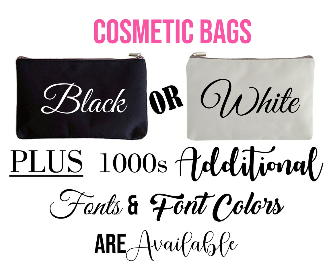 Makeup Bag with Name Personalized Makeup Bag Make Up Bag Etsy