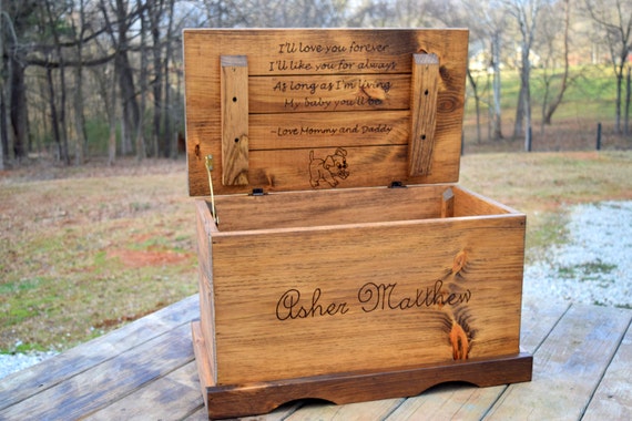 kids wooden chest