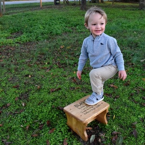 Personalized Kids Stepping Stool Rustic Decor Children's Step Stool Bathroom Stool Wood Stool For Kids Gift for Kids Step Stool image 4