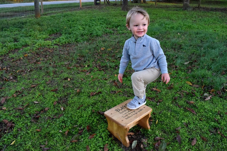 Personalized Kids Stepping Stool Rustic Decor Children's Step Stool Bathroom Stool Wood Stool For Kids Gift for Kids Step Stool image 4