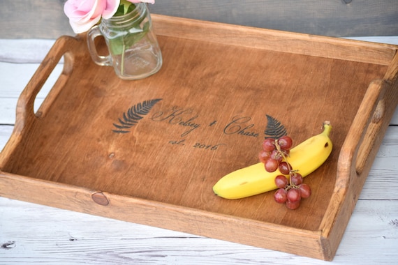 Personalized TV Tray with Handles Breakfast Tray Breakfast In Bed Serving Tray Wood Serving Tray Bed Tray Table Breakfast Bed Tray
