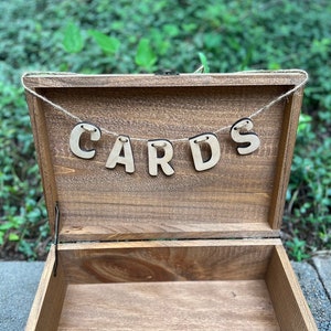 Wooden Cards Banner - Rustic Wedding Card Box Insert - Wedding Cards Sign- Card Table Decor - Wedding Sign - Wedding Card Box - Cards Banner