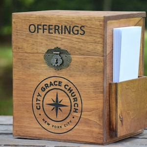 Church Offering Chest - Church Offering Plate - Donation Box - Advice Chest - Church Box - Donation Chest - Church Offering - Offering Box