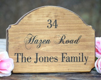 Address Sign - Address Plaque - Rustic Home Decor - Personalized Gift - Outdoor Address Sign - Family Established Sign - Engraved Address