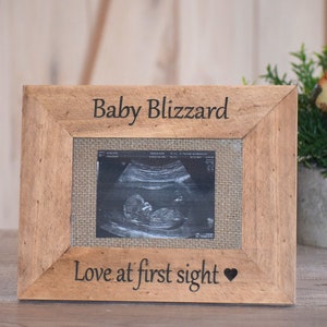 Sonogram Frame Pregnancy Frame Ultrasound Frame New Baby Frame Pregnancy Reveal Gender Reveal Baby Shower Gift Love At First Sight image 3