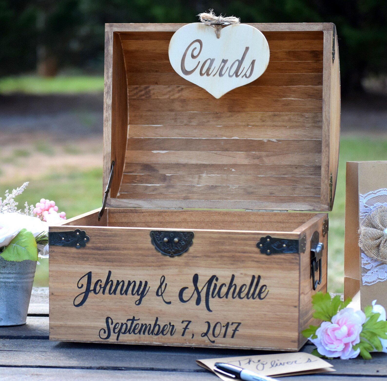 Rustic Wooden Card Box Rustic Wedding Card Box Rustic - Etsy
