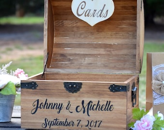 Rustic Wooden Card Box - Rustic Wedding Card Box - Rustic Wedding Decor - Advice Box Wishing Well - Shabby Chic Card Box - Wedding Card Box