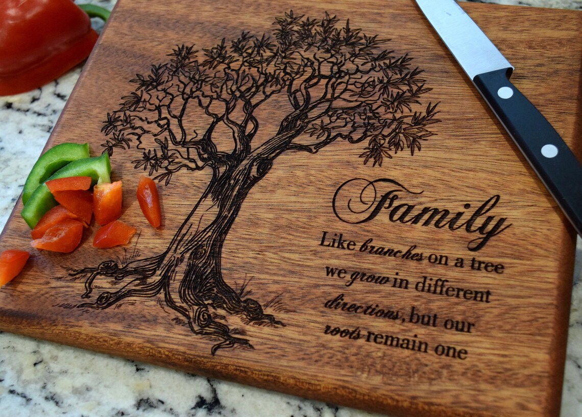 Tree Cutting Board Cutting Board Tree Personalized Cutting Etsy