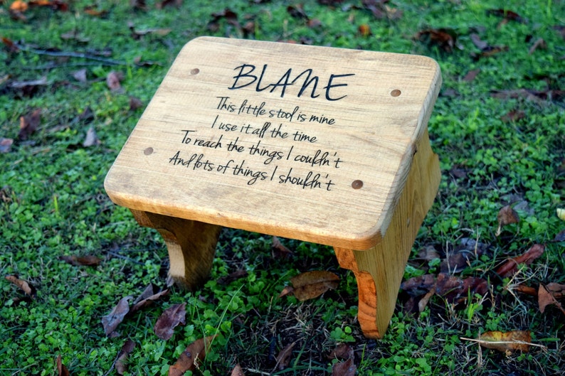 Personalized Kids Stepping Stool Rustic Decor Children's Step Stool Bathroom Stool Wood Stool For Kids Gift for Kids Step Stool image 3