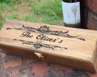 Wood Wedding Wine Box - Wine Capsule - Wedding Capsule Rustic Wedding Wedding Gift - Wedding Wine Ceremony - Personalized Wine Box