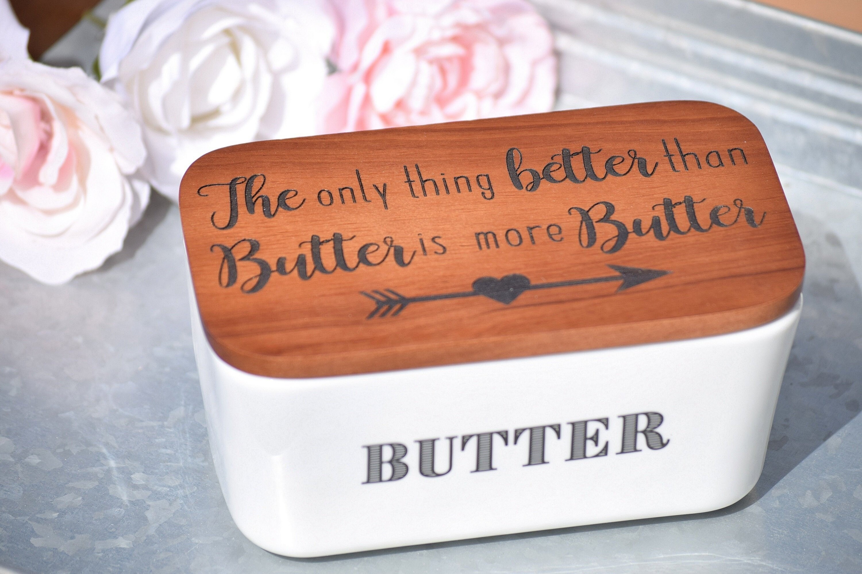 Butter Dish Farmhouse Kitchen Decor Funny Butter Dish Etsy