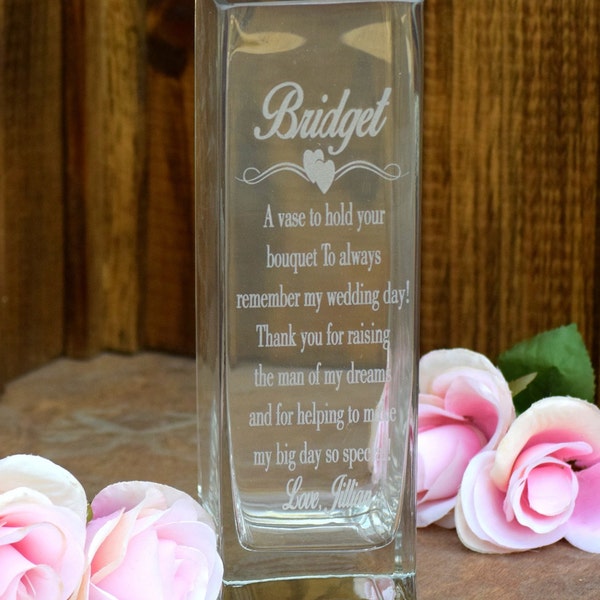 Etched Glass Vase Etsy
