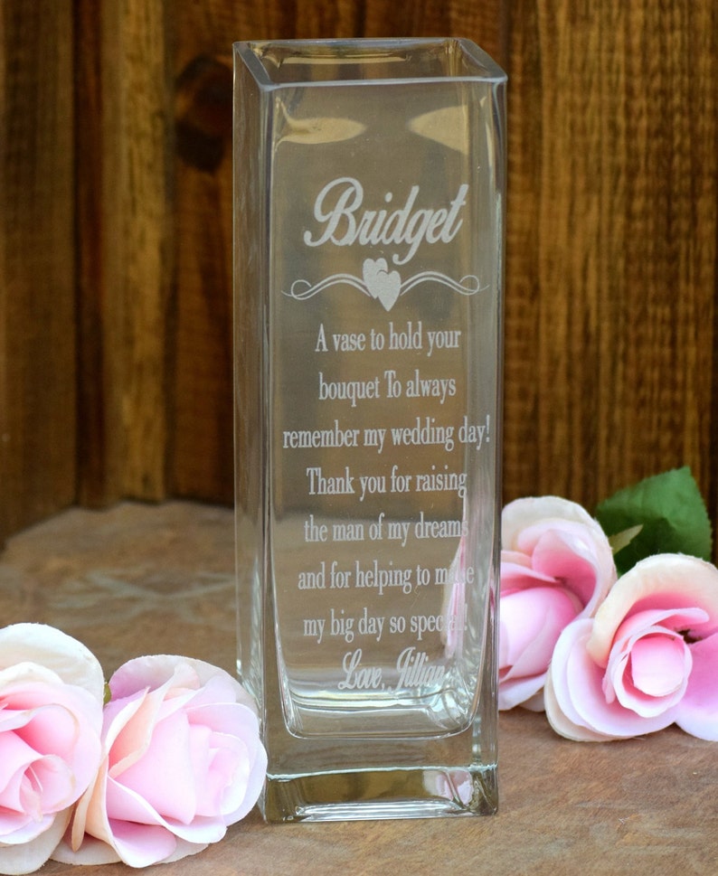 Laser Engraved Glass Vase Etched Glass Vase Etched Glass Etsy