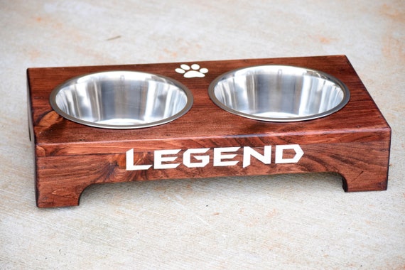 Personalized Dog Feeding Stand Raised Dog Feeder Elevated Etsy