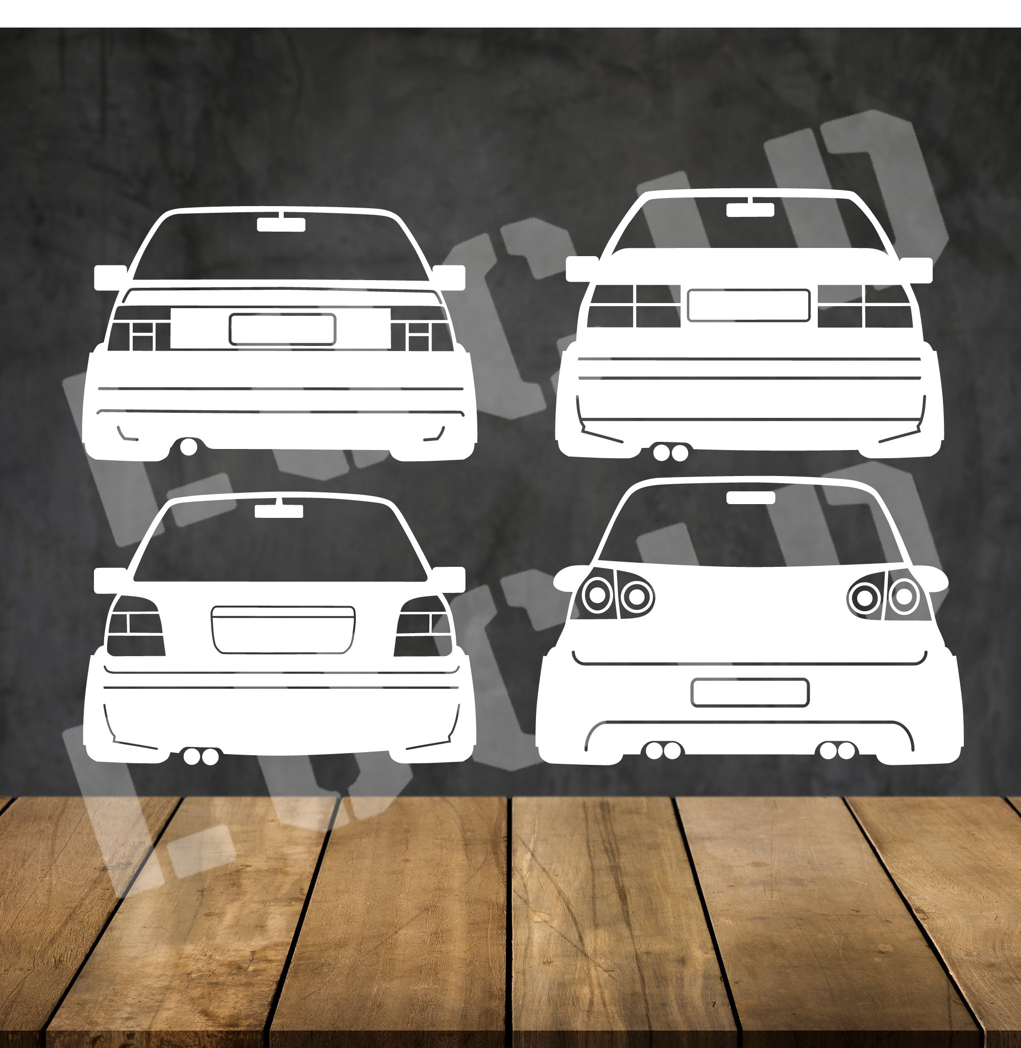Lowered Import Vehicles Dxf Svg, Vinyl Decal Digital Download, Sticker