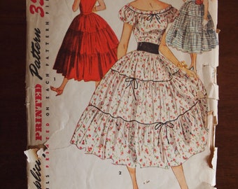 1950s Vintage Simplicity 4640 Dress Size 18