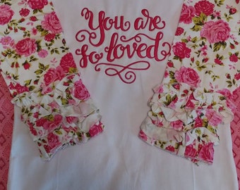 RAGLAN SLEEVE BLOUSE WITH CUFF REIGN OF ROSES