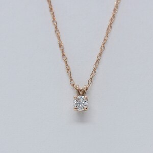 Rose Gold Natural Diamond Pendant
