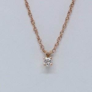 Rose Gold Natural Diamond Pendant