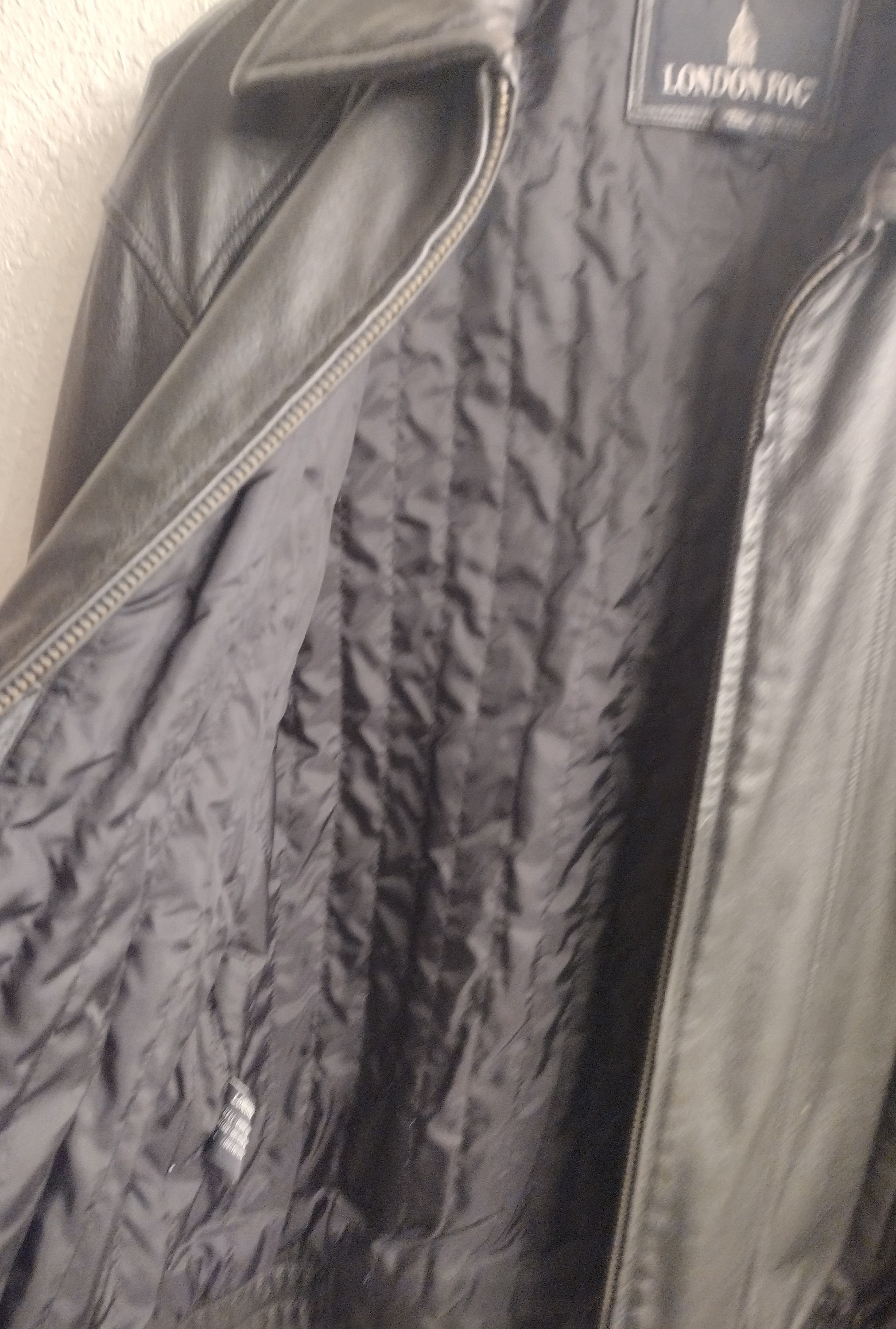 Men's Black Leather Jacket, Sz XL, London Fog, Winter Wear Men's Black Leather Jacket, Sz XL, London Fog, Winter Wear