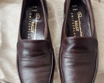 Men's Bally Dark Brown Leather Loafers 9.5D, Continental Nando R670, Very Little Wear, They are Clean and Polished and Ready-to-Wear.