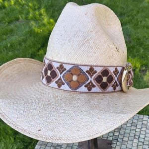 Vintage Stetson 100% Wool Brown Hat with Red and Cream Flower Accents Stetson Unisex Tan Desert Flower Wool Hat | JW Stores main image 4