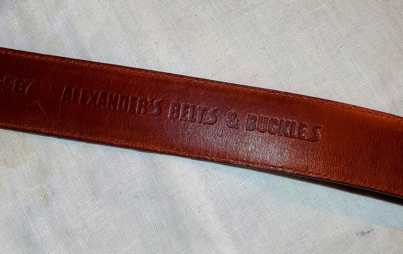 Women's Alexander Lizard Belt, Brown 28 Sm 1 1\8" W. Handcrafted, Superb Vintage Condition! Add your own buckle. image 10