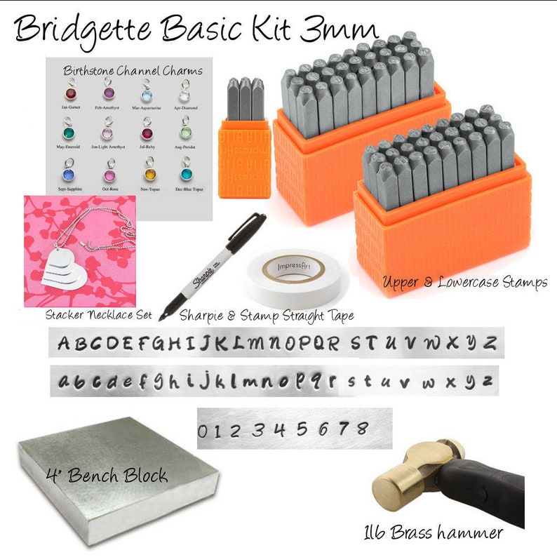 Metal Stamping Comprehensive Basic Bridgette Starter Kit 3mm Etsy