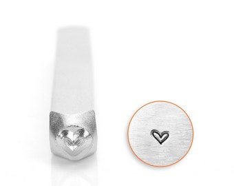 Whimsy Heart Metal Stamp - 3mm From ImpressArt| Metal Stamping Die Punch | ImpressArt Heart Stamp | Small Heart Design Stamp for soft metals