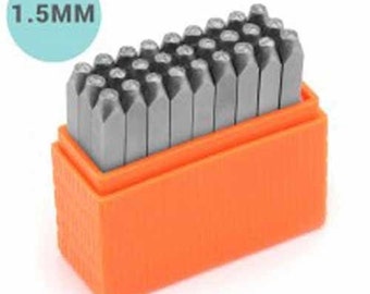 Basic Uppercase or Lowercase or Numbers 1.5mm from ImpressArt  | Metal Stamping Font |  Hand Stamping Letter Set |  ImpressArt