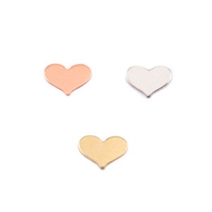 Classic Heart Solderable Accents | Beaducation Solderable Charms Accents 24g - Pack of 5 | Please Select Metal Silver, Brass, Copper