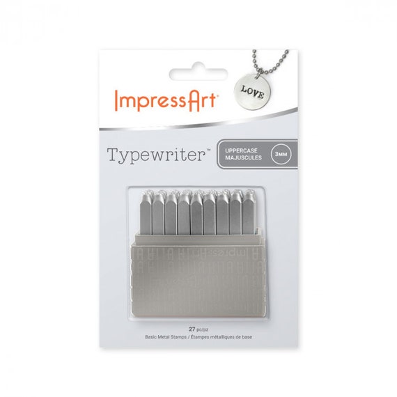 ImpressArt Metal Stamping Kit, Basic 3mm Uppercase, San Serif Font (Kit)