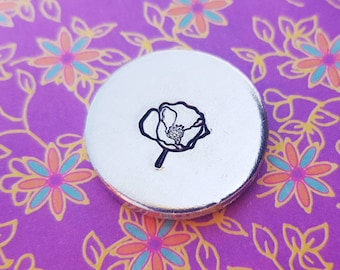 Mrs Poppy Metal Design Stamp - 10mm | Metal Stamping Poppy Stamp | Remembrance | Metal Design Stamp