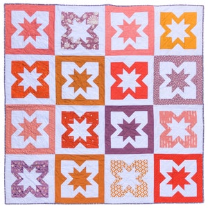 Geode PDF Fat Quarter Quilt Pattern in 4 Sizes