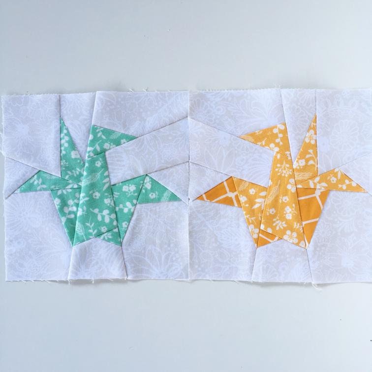 Tsuru Paper Crane PDF Japanese Origami Quilt Block Pattern Etsy