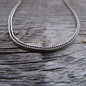 Bali Chain, Sterling Silver Chain, 925 Chain, Oxidized Chain, Dragon Bone Chain, 30 Inch Chain, 2mm Chain, Tribal Chain, Bali Necklace