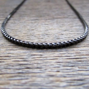Women&#39;s Black Chain, Black Necklace, 16-36 inch, 2mm, Franco Chain, 925 Chain, Black Rhodium, Gift for Women, Gift for Her, Girlfriend Gift