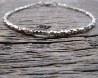 Hill Tribe Silver Bracelet, Silver Bead Bracelet, Stack Bracelet, Dainty Bracelet, Layer Bracelet, Karen Hill Tribe, Silver Bracelet Women