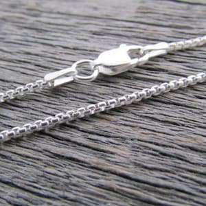 Sterling Silver Box Chain, 2mm Chain, 20 Inch Chain, Sterling Silver Chain, 925 Chain, Italian Silver Chain, Round Box Chain, Unisex Chain
