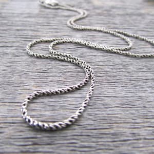 Bali Rope Chain, 1.5mm Chain, 16-24 Inch, Bali Silver Necklace, Oxidized Silver Chain, Oxidized Chain, Bali Necklace, Tribal Chain