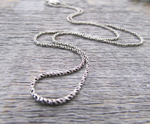 Sterling Silver Oxidized Rope Chains 1mm Sterling Silver Oxidized Rope Chains 1mm