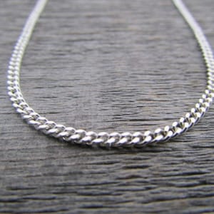 Sterling Silver Curb Chain, 1.5 mm Chain, 20 Inch Chain, Sterling Chain, Sterling Silver Chain, 925 Chain, Italian Silver Chain, Gift Chain