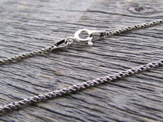 Collana A Corda In Argento Sterling 925 Ossidato, Stile Bali, 1mm, Unisex, Lunghezze 16-24 Pollici