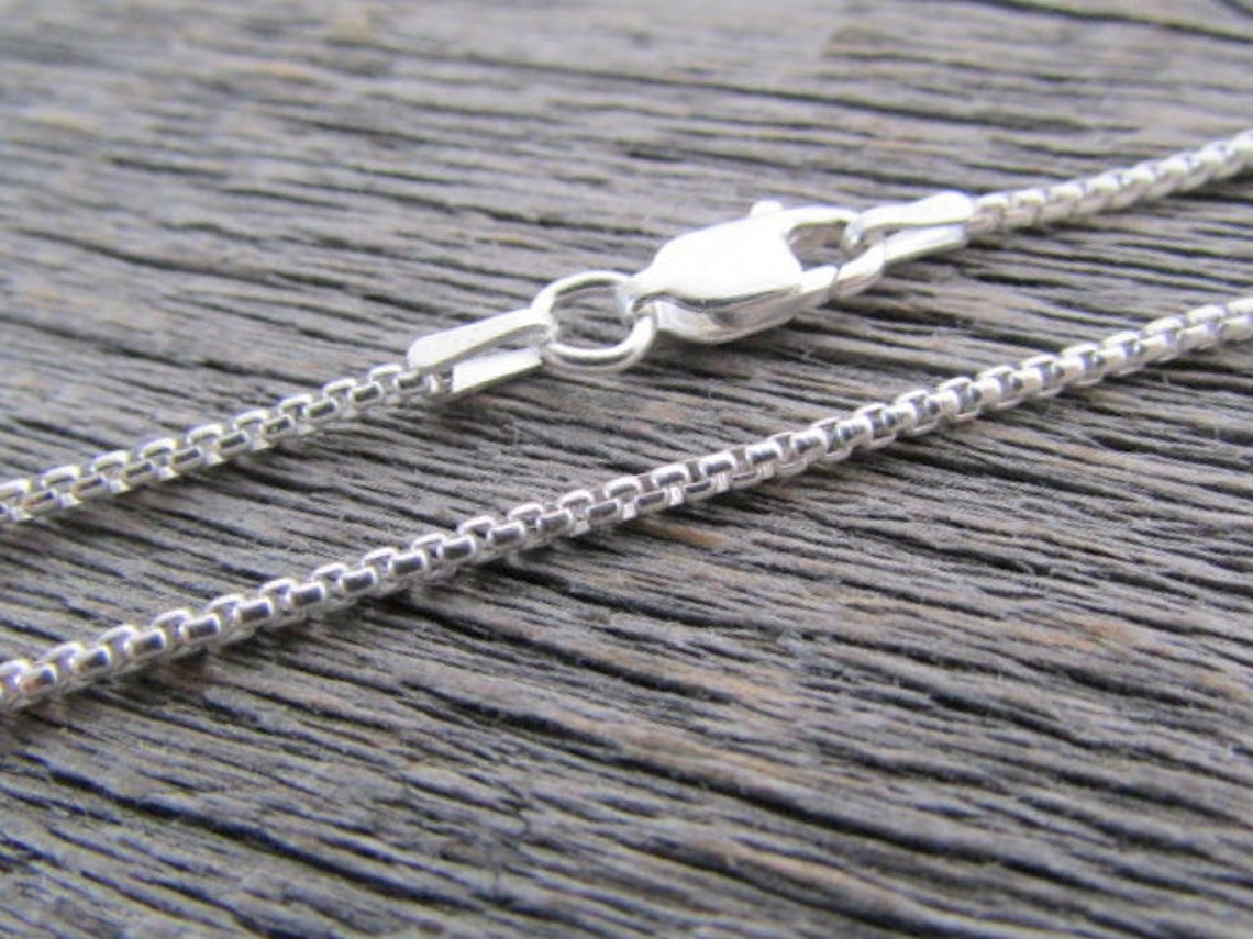 Sterling Silver Box Chain 1.5 Mm Chain 20 Inch Chain - Etsy